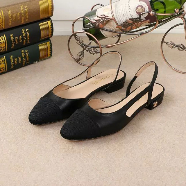 2016 chanle flat shoes in Calfskin leather