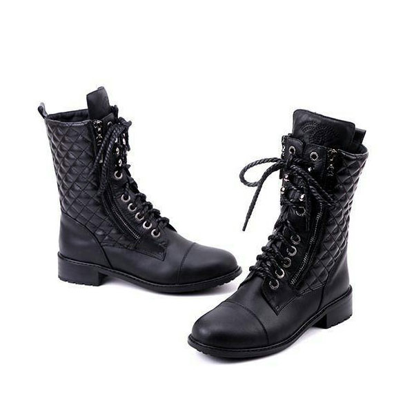 2016 chanle women Boots in Calfskin leather