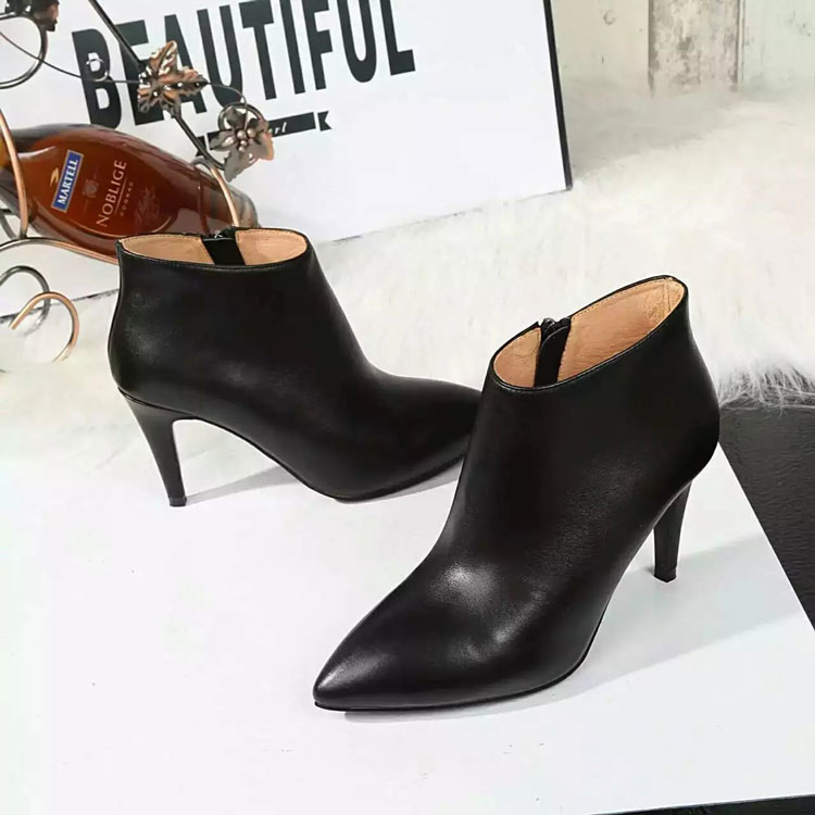 2016 chanle women Boots in Calfskin leather Heel Height 8cm