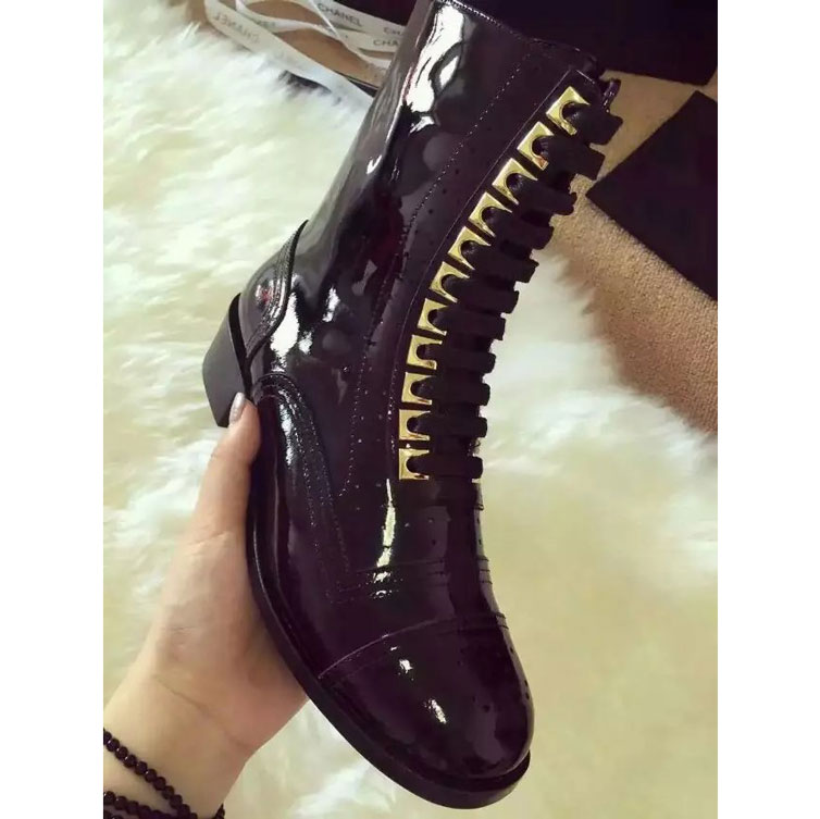 2016 chanle women Boots in Patent leather