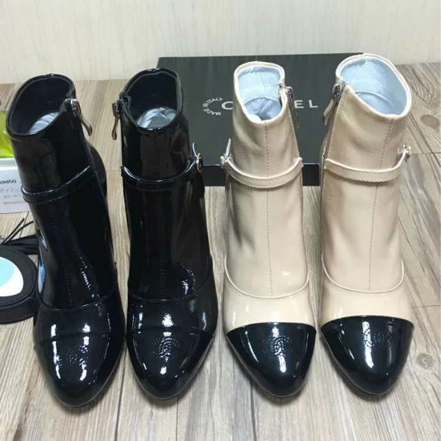 2016 chanle women Boots in Patent leather