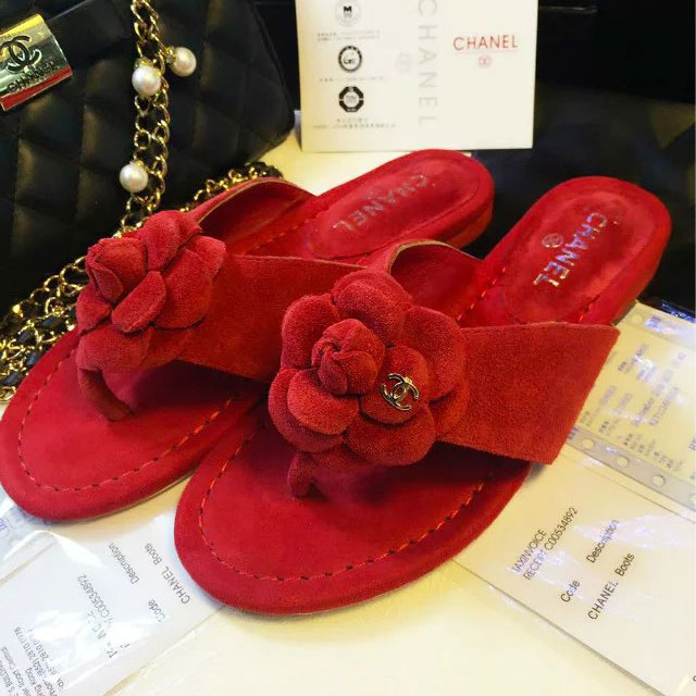 2016 chanle women Slippers in Sheepskin Leather