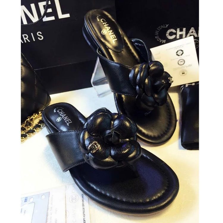 2016 chanle women Slippers in Sheepskin Leather