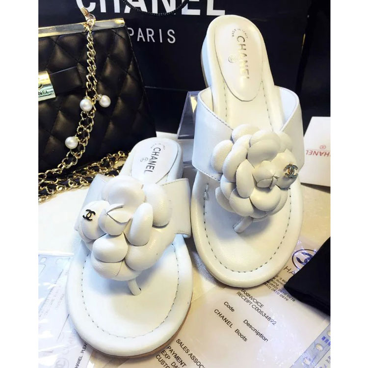 2016 chanle women Slippers in Sheepskin Leather