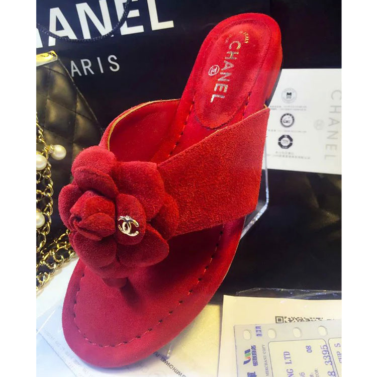 2016 chanle women Slippers in Sheepskin Leather