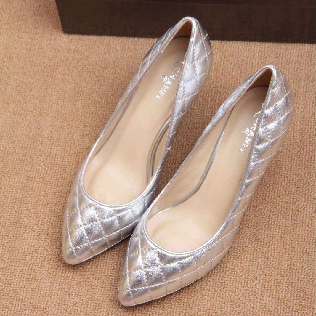 2016 chanle women shoes in Sheepskin leather Heel Height 6cm