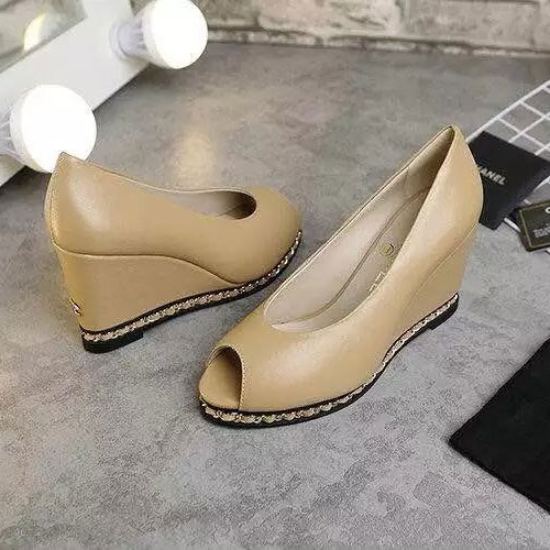 2016 chanle women wedge heel