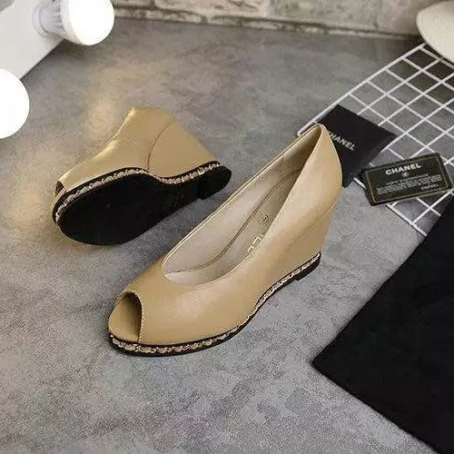 2016 chanle women wedge heel