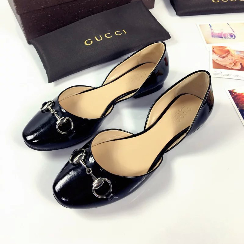 2016 gucci Flats shoes in Paint leather