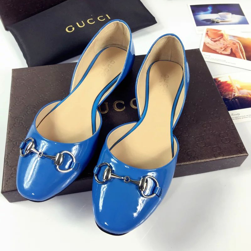 2016 gucci Flats shoes in Paint leather