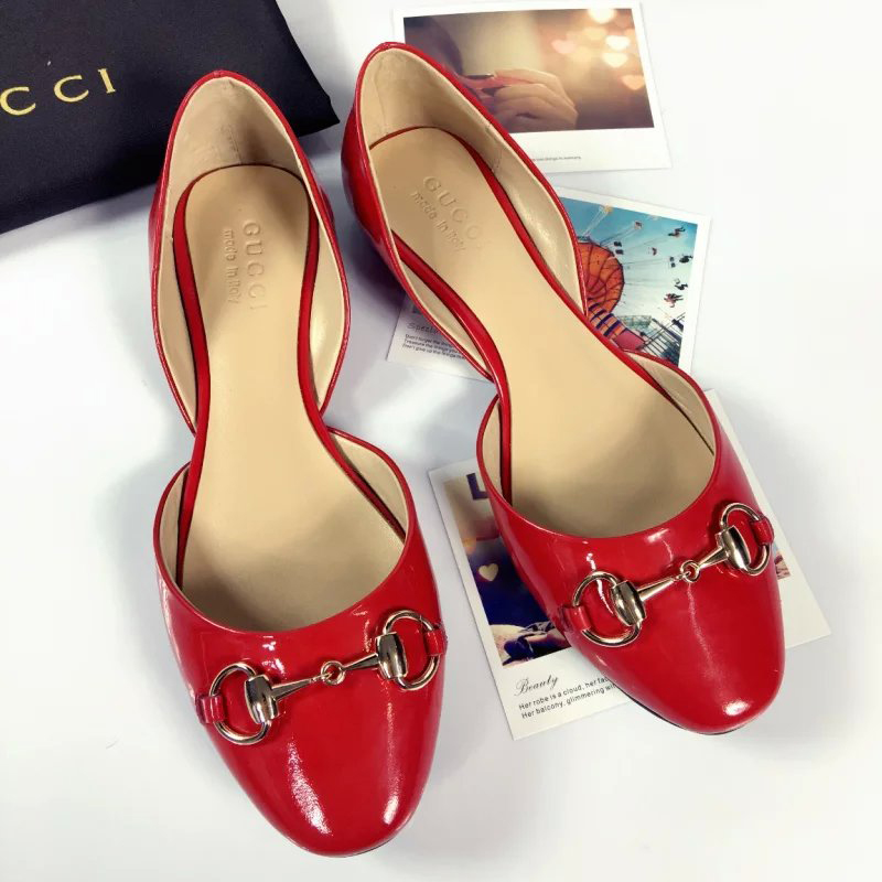 2016 gucci Flats shoes in Paint leather