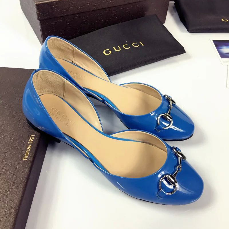 2016 gucci Flats shoes in Paint leather