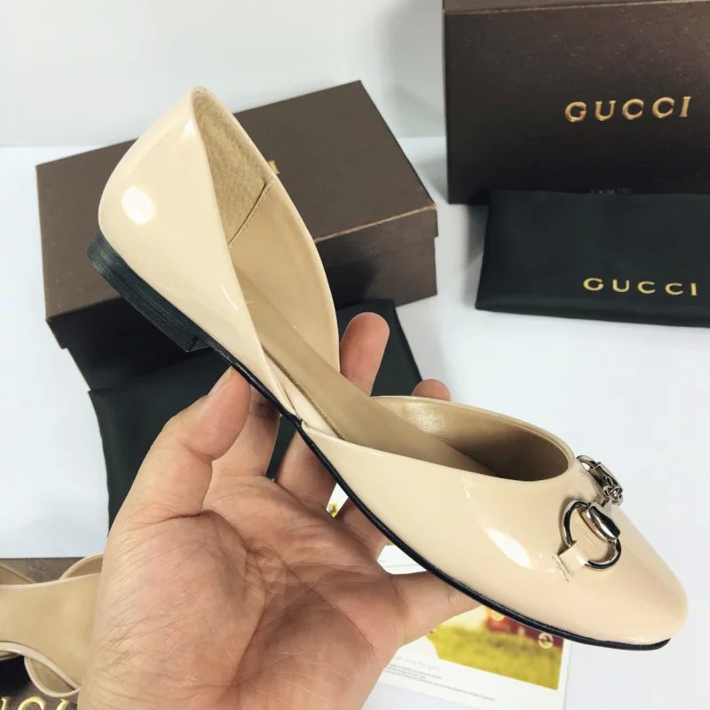 2016 gucci Flats shoes in Paint leather