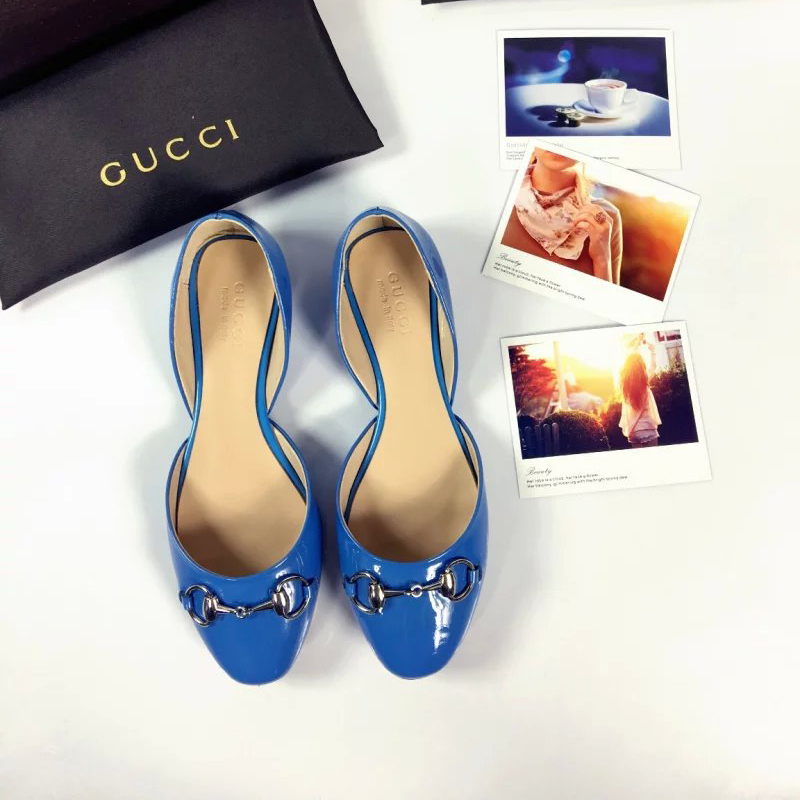 2016 gucci Flats shoes in Paint leather