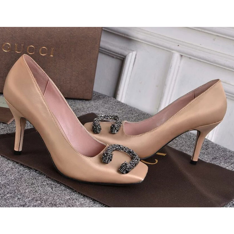 2016 gucci Latest women shoes in silk Heel Height 8.5cm