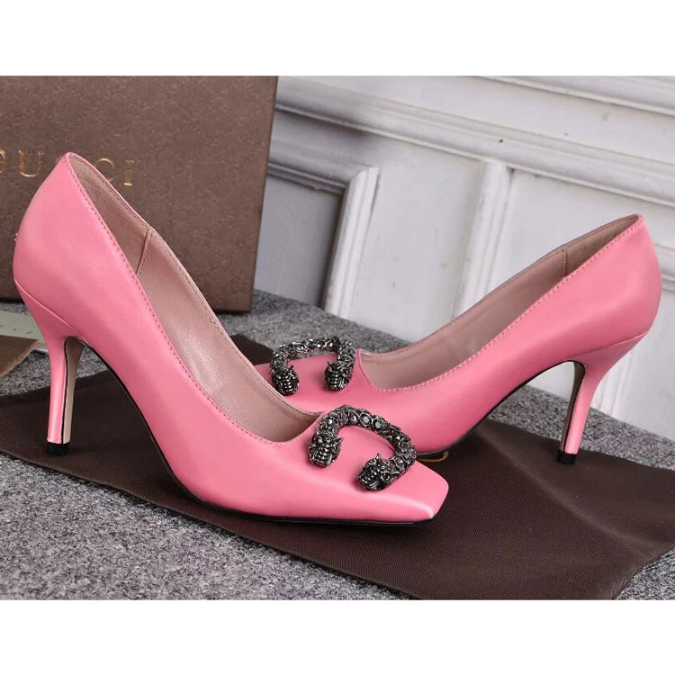 2016 gucci Latest women shoes in silk Heel Height 8.5cm