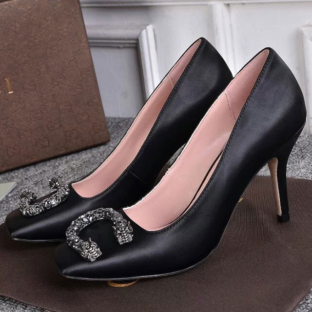 2016 gucci Latest women shoes in silk Heel Height 8.5cm