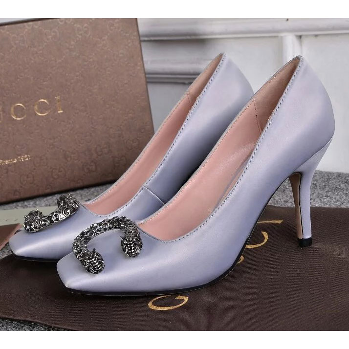 2016 gucci Latest women shoes in silk Heel Height 8.5cm