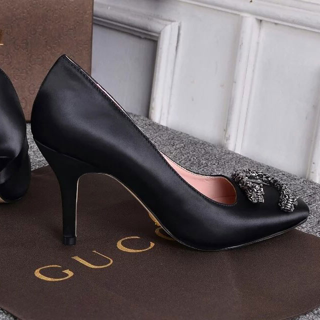 2016 gucci Latest women shoes in silk Heel Height 8.5cm