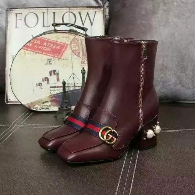 2016 gucci women Boots in Calfskin Leather