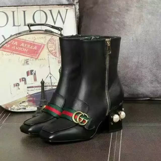 2016 gucci women Boots in Calfskin Leather