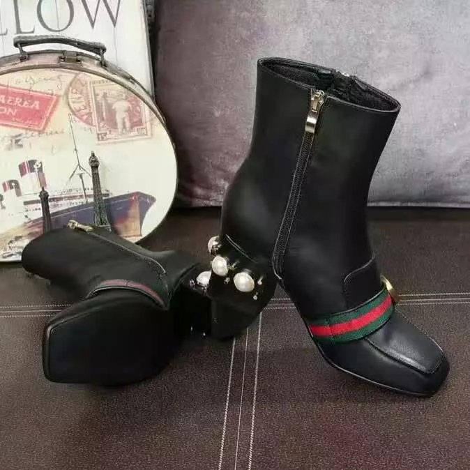 2016 gucci women Boots in Calfskin Leather