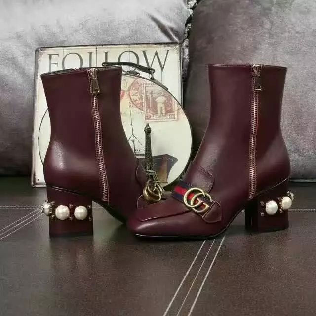 2016 gucci women Boots in Calfskin Leather