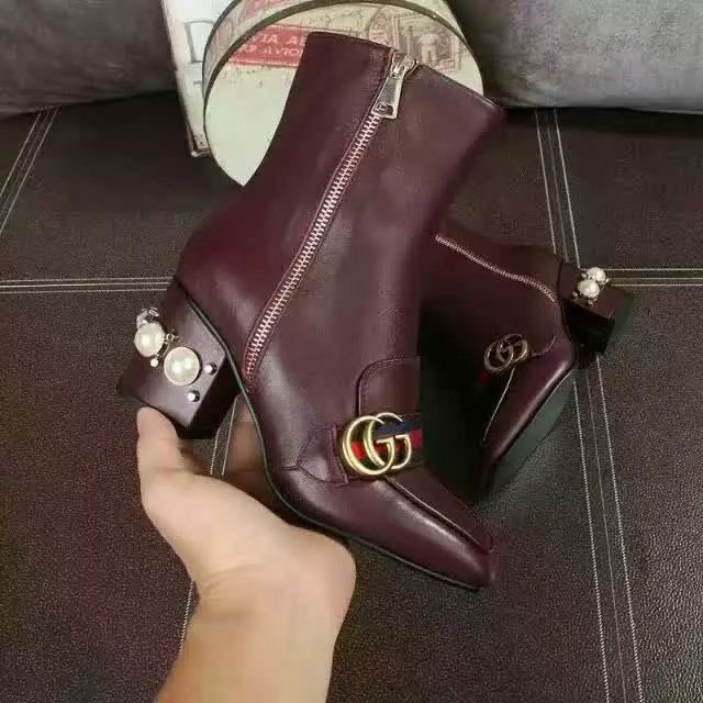 2016 gucci women Boots in Calfskin Leather