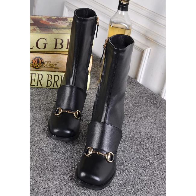 2016 gucci women Boots in Calfskin leather Heel Height 7cm