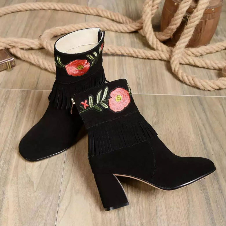 2016 gucci women Boots in Nubuck leather