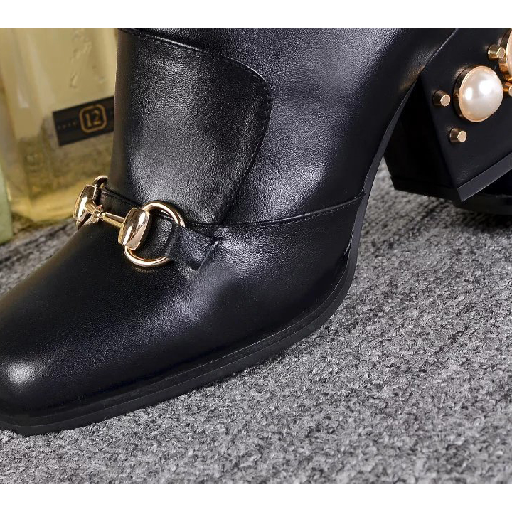 2016 gucci women Boots in Patent leather Heel Height 7cm