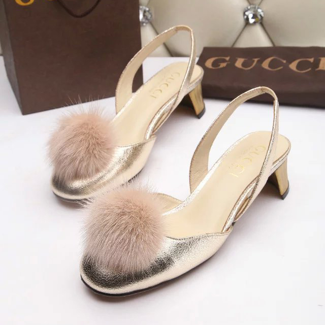 2016 gucci women Sandals in lambskin leather with Heel Height 5.5cm