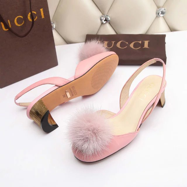 2016 gucci women Sandals in lambskin leather with Heel Height 5.5cm