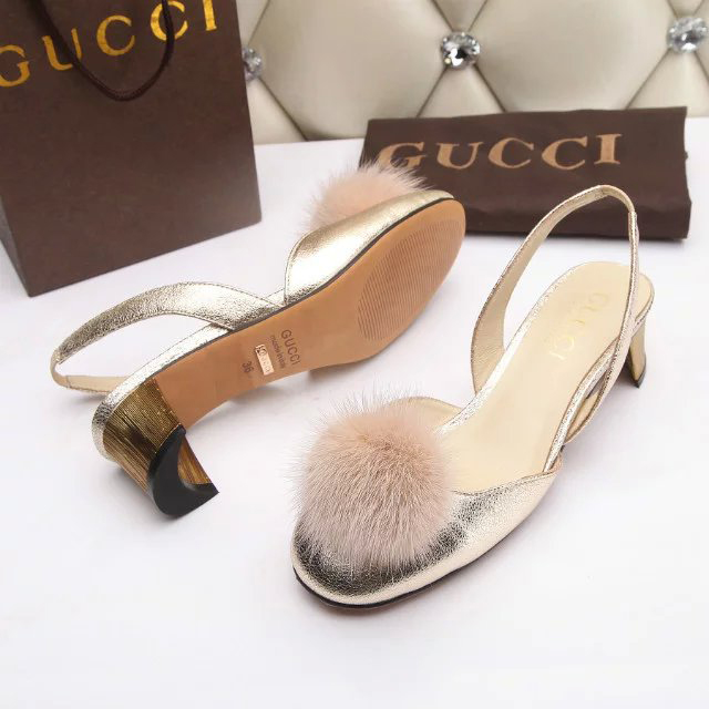 2016 gucci women Sandals in lambskin leather with Heel Height 5.5cm