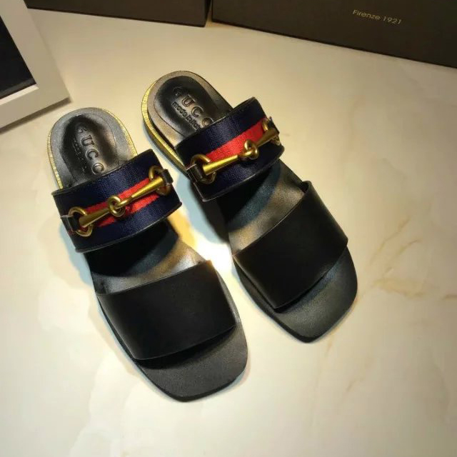 2016 gucci women Slippers in Calfskin leather