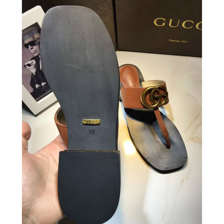 2016 gucci women Slippers in Calfskin leather