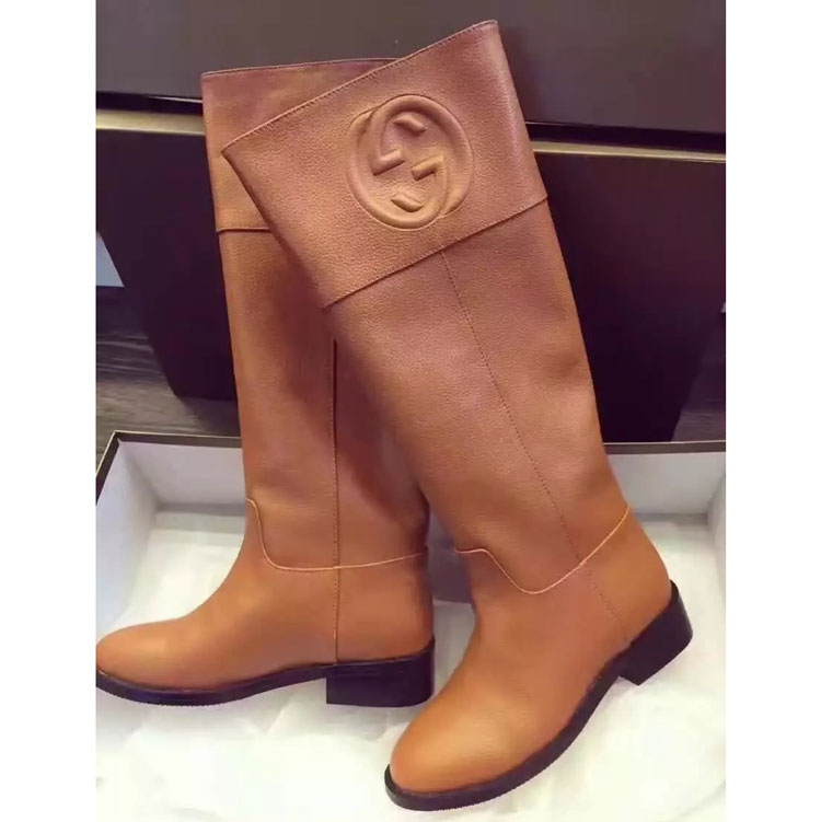 2016 gucci women classic Boots in Calfskin leather