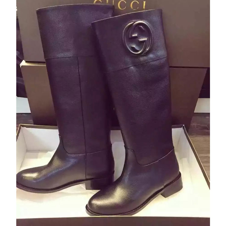 2016 gucci women classic Boots in Calfskin leather