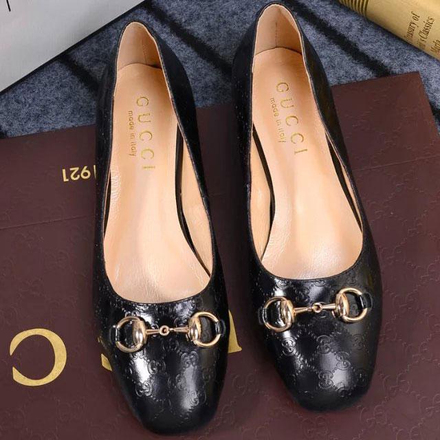 2016 gucci women shoes in Calfskin leather Heel Height 2cm