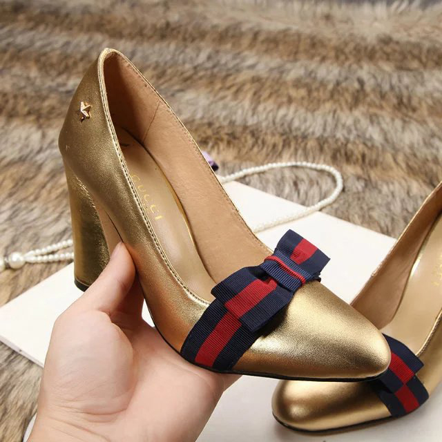 2016 gucci women shoes in Calfskin leather Heel Height 9cm