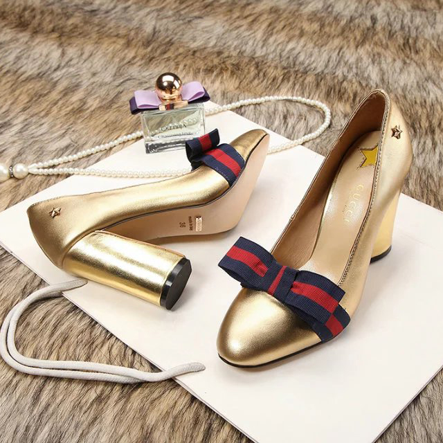 2016 gucci women shoes in Calfskin leather Heel Height 9cm