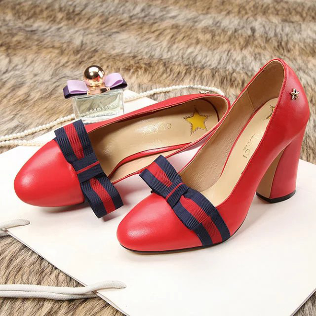 2016 gucci women shoes in Calfskin leather Heel Height 9cm