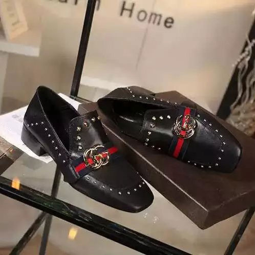 2016 gucci women shoes in Calfskin leather with rivet