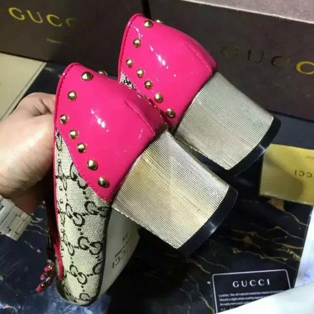 2016 gucci women shoes with Heel Height 5cm