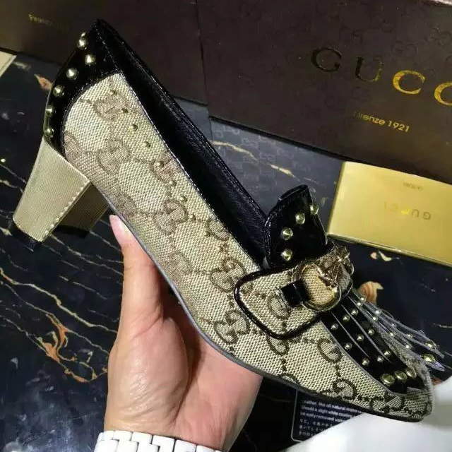 2016 gucci women shoes with Heel Height 5cm