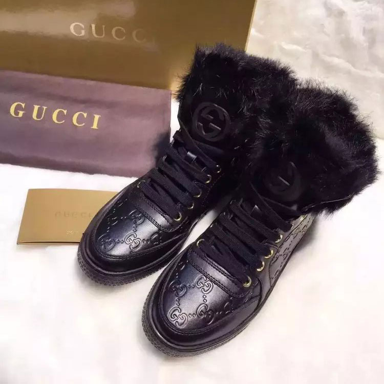 2016 gucci women sneakers shoes in Calfskin leather