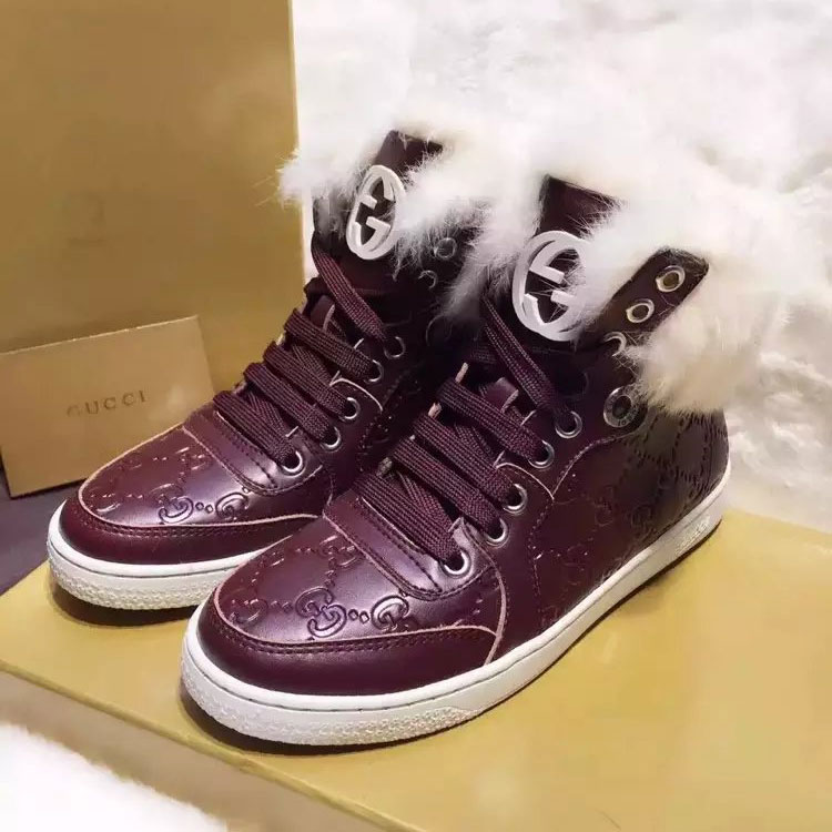 2016 gucci women sneakers shoes in Calfskin leather