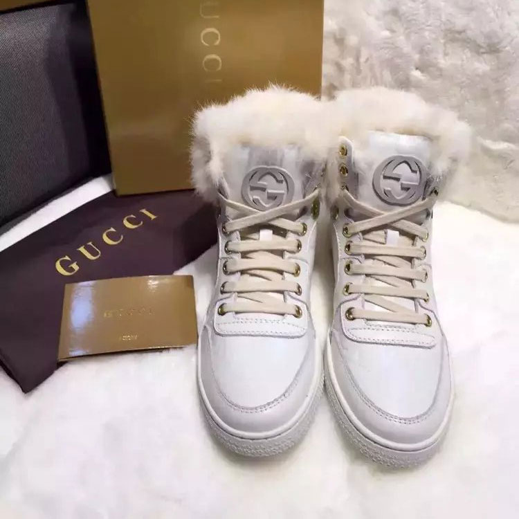 2016 gucci women sneakers shoes in Calfskin leather