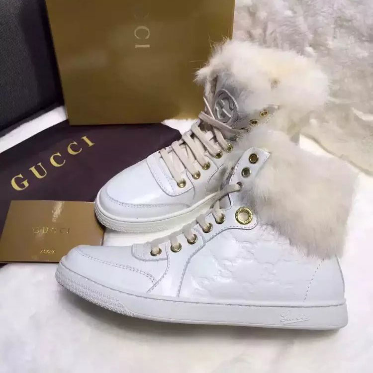 2016 gucci women sneakers shoes in Calfskin leather