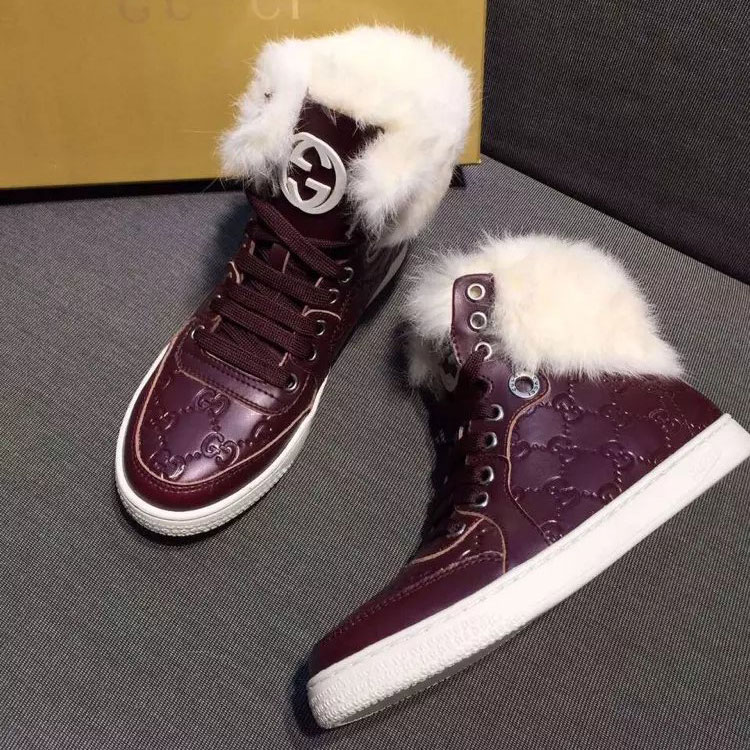 2016 gucci women sneakers shoes in Calfskin leather